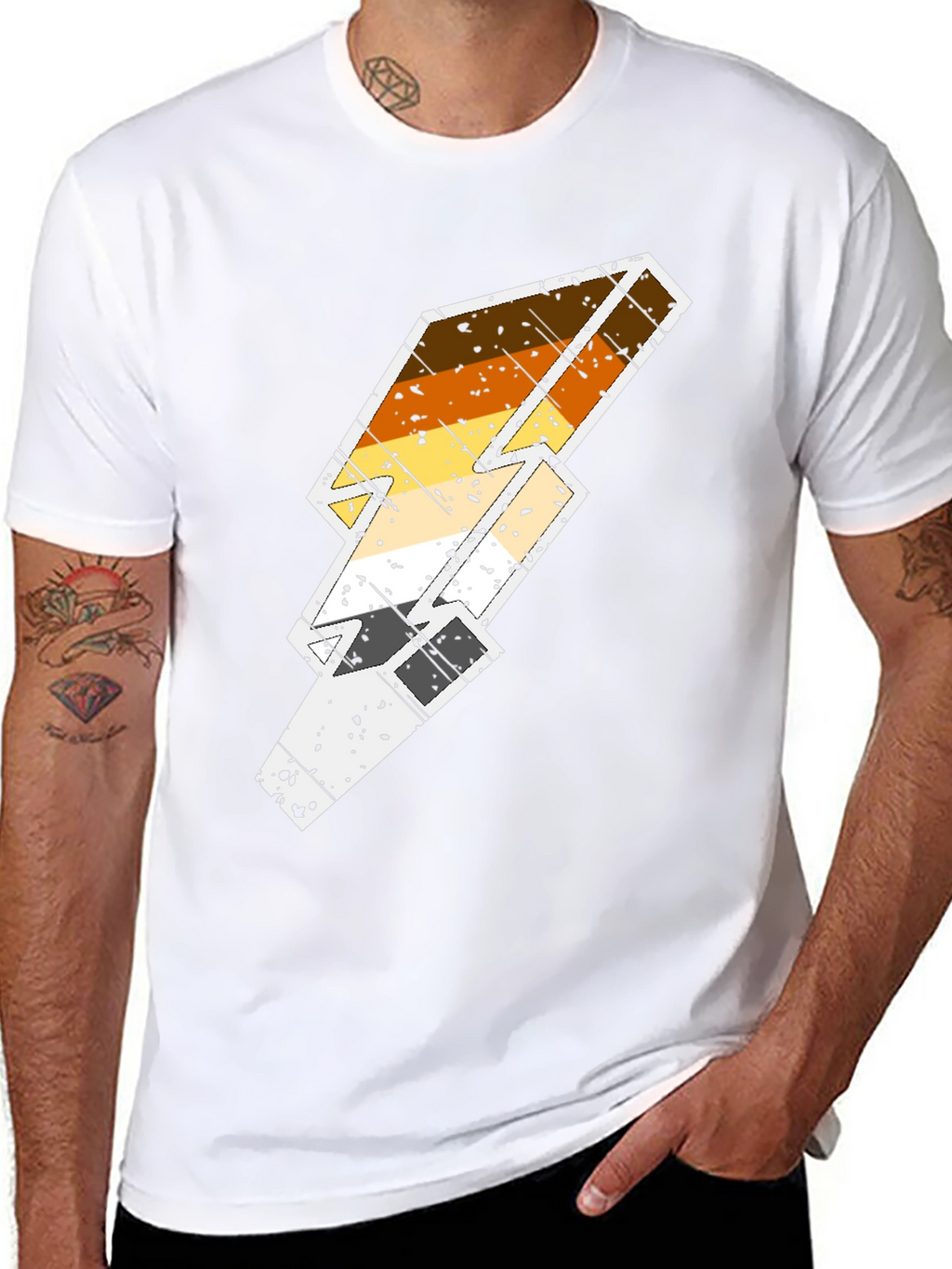 Bear Pride Lightning Bolt T-Shirt - Black