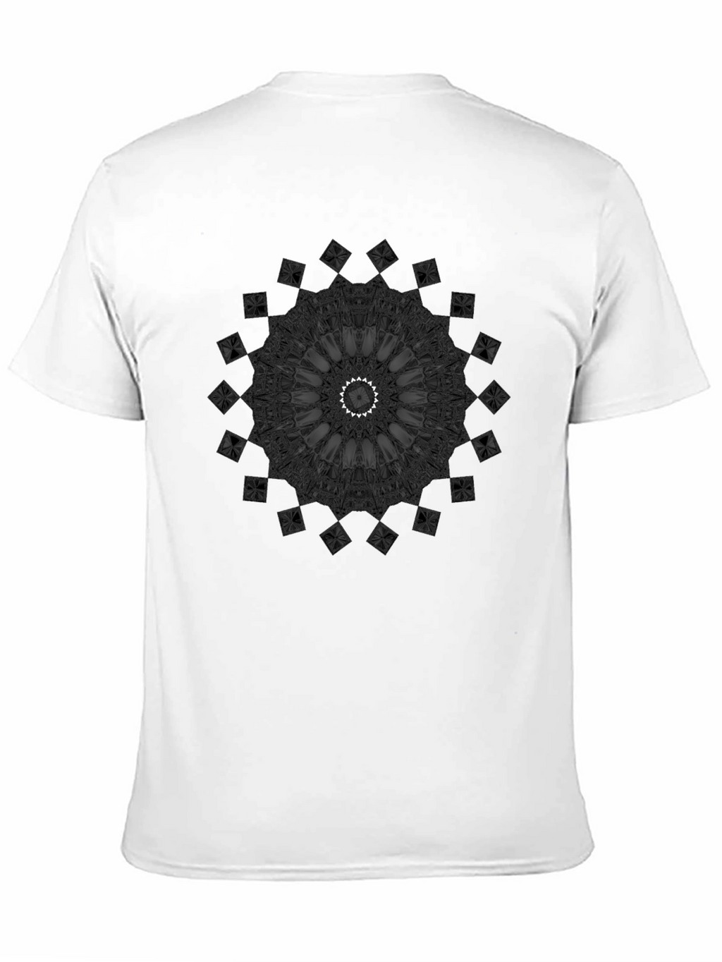 Dark Mandala Graphic Print Black T-Shirt