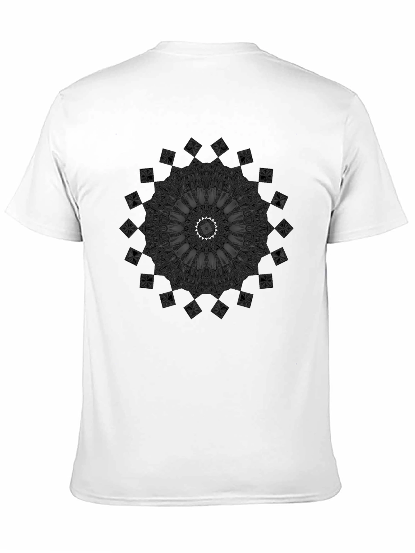 Dark Mandala Graphic Print Black T-Shirt