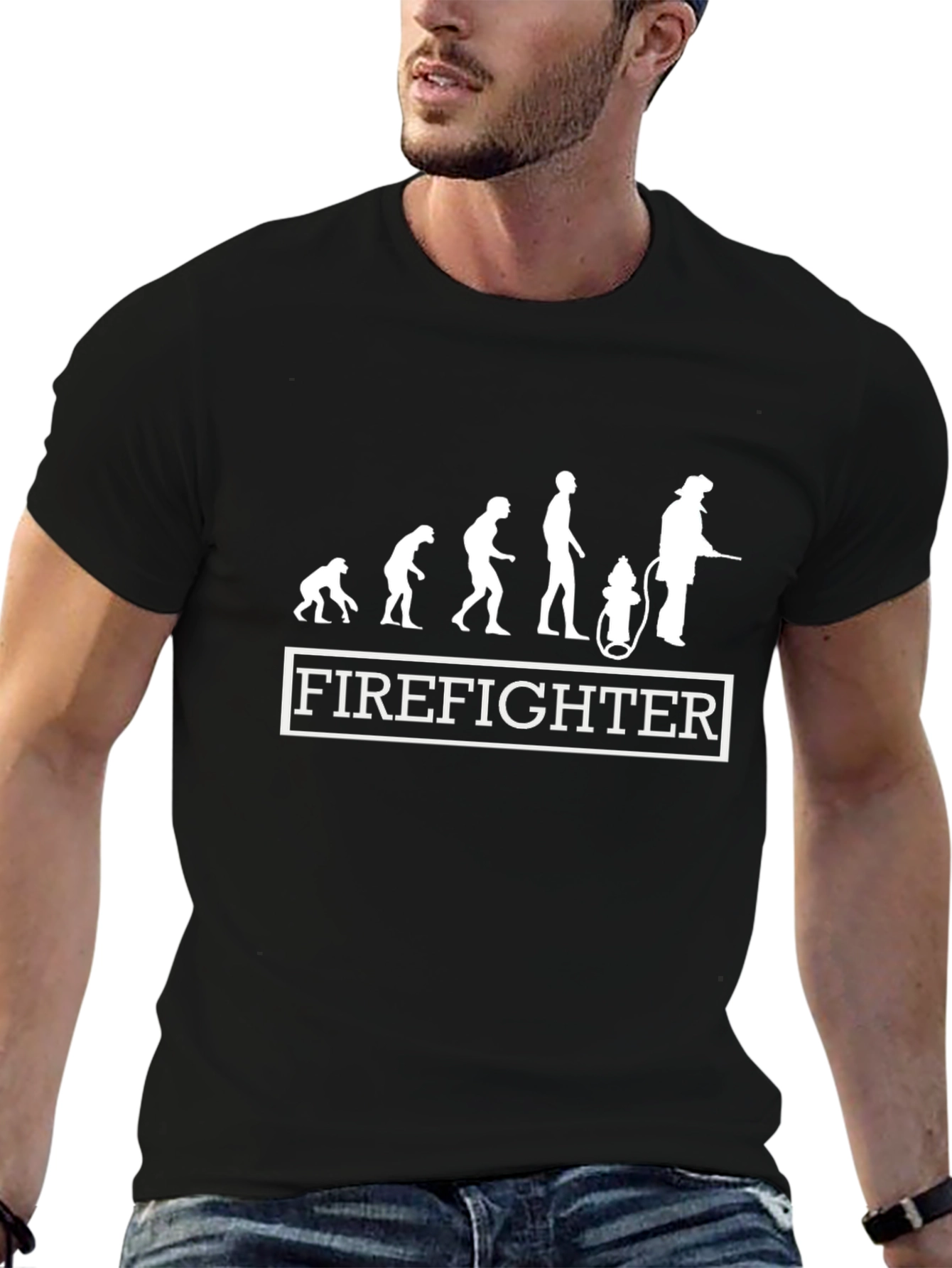Firefighter Evolution Black T-Shirt