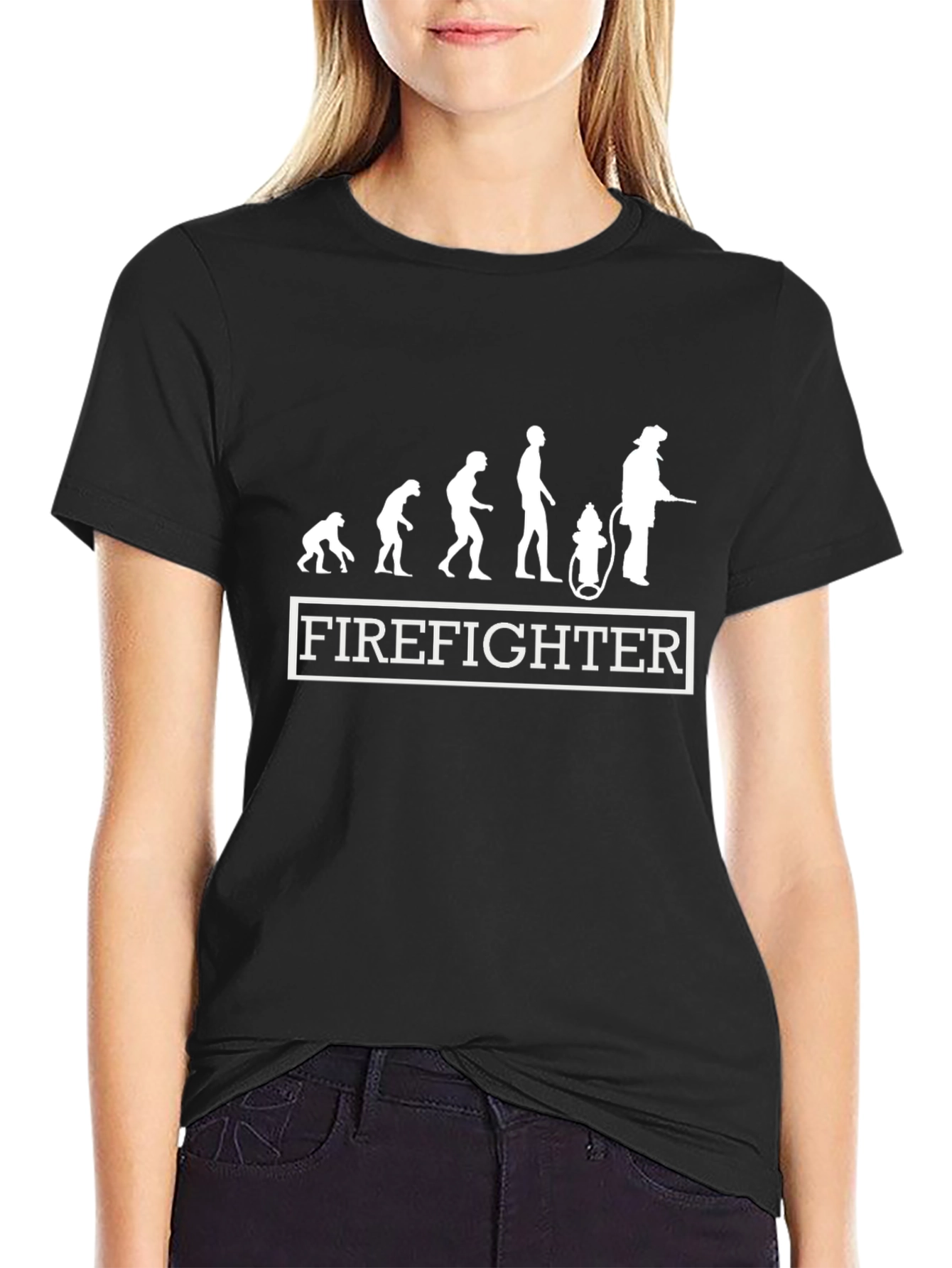 Firefighter Evolution Black T-Shirt