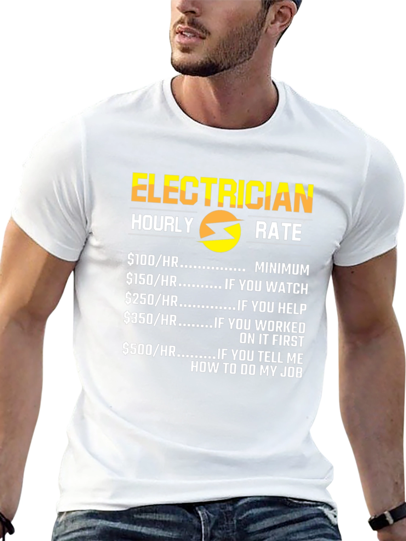Electrician Hourly Rate Funny T-Shirt