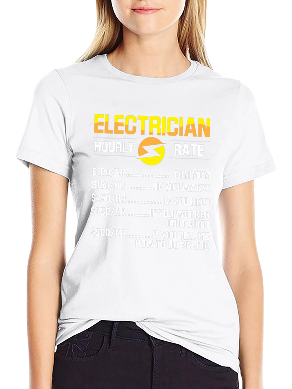 Electrician Hourly Rate Funny T-Shirt