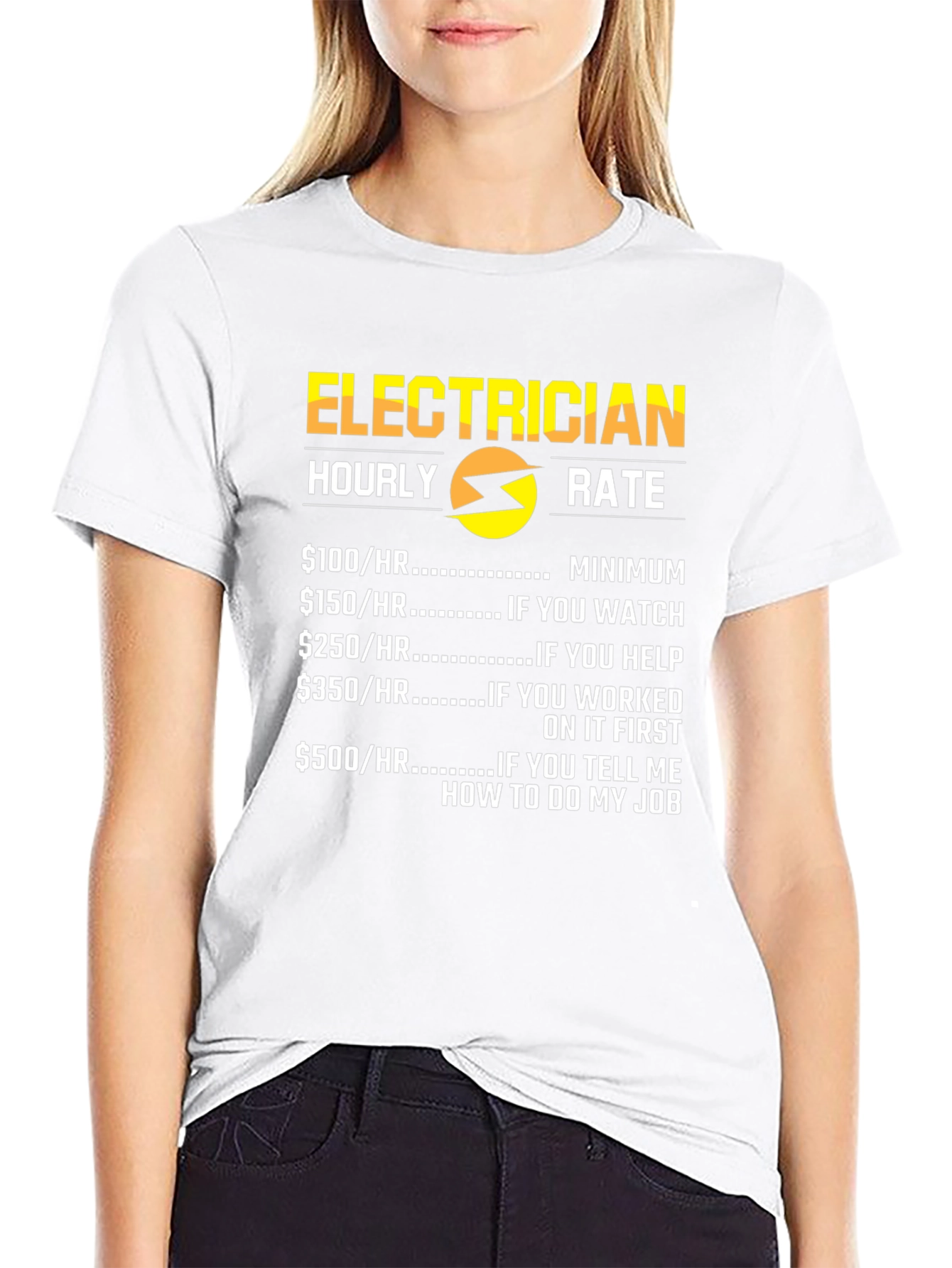 Electrician Hourly Rate Funny T-Shirt