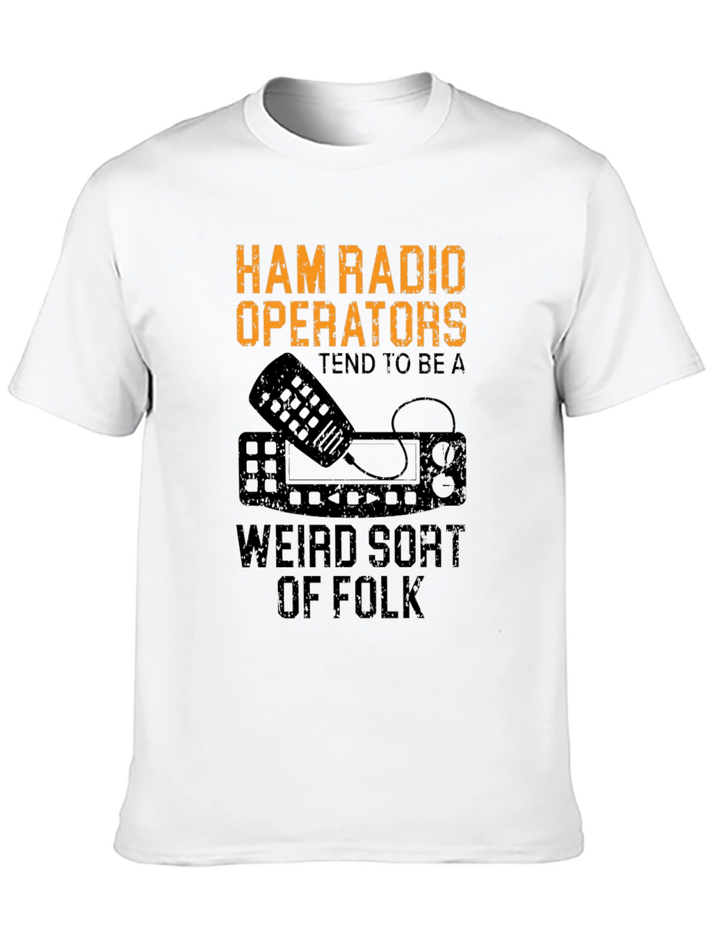 Ham Radio Operator Weird Folk Black T-Shirt