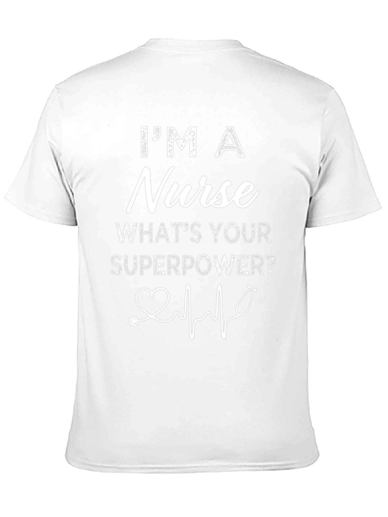 Nurse Superpower Graphic Tee - Black Cotton Blend