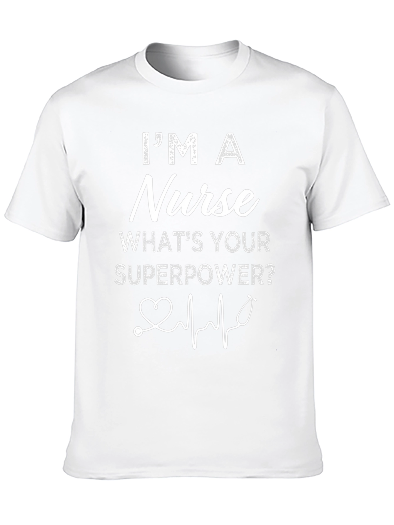 Nurse Superpower Graphic Tee - Black Cotton Blend