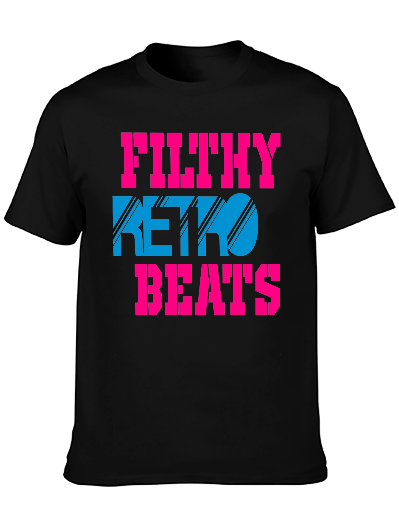 Filthy Retro Beats T-Shirt - Black Graphic Tee