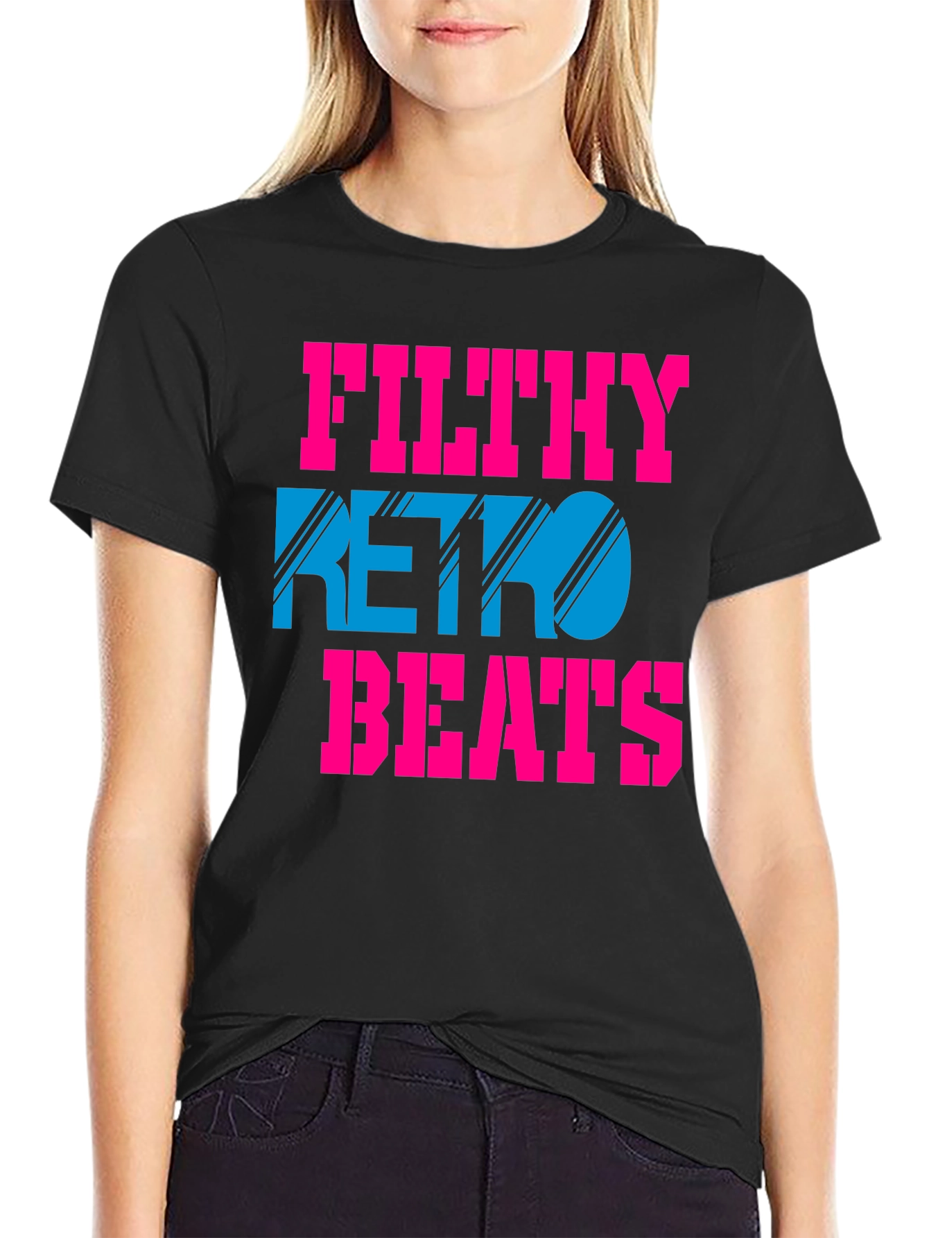 Filthy Retro Beats T-Shirt - Black Graphic Tee