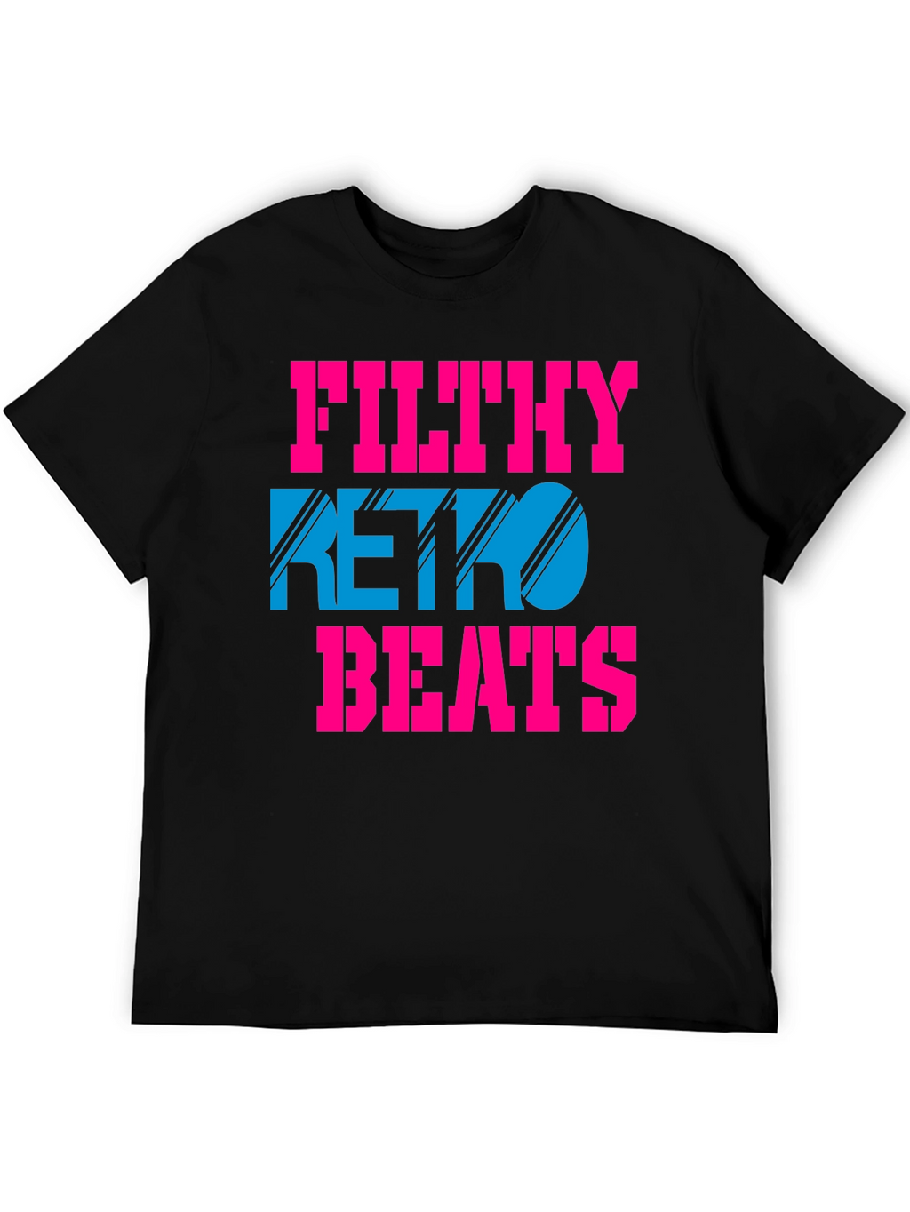 Filthy Retro Beats T-Shirt - Black Graphic Tee