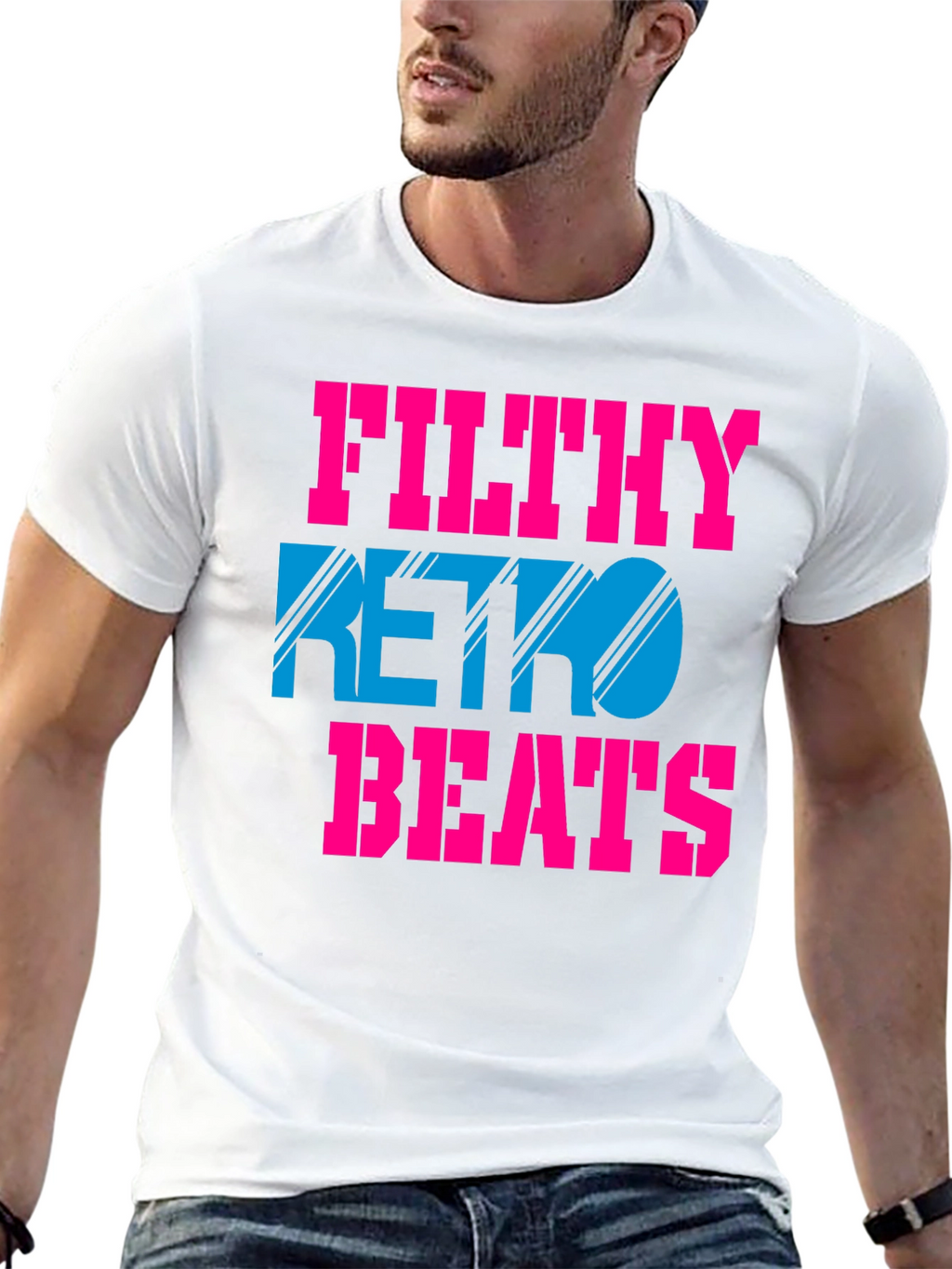 Filthy Retro Beats T-Shirt - Black Graphic Tee