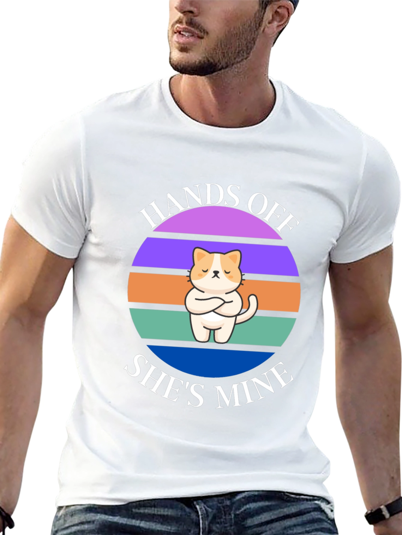 Hands Off Shes Mine T-Shirt: Cat Lover Apparel