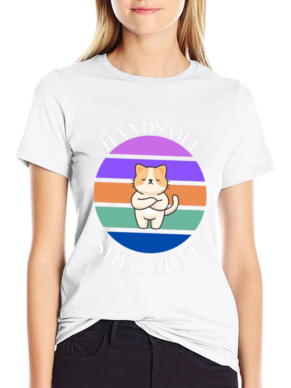 Hands Off Shes Mine T-Shirt: Cat Lover Apparel