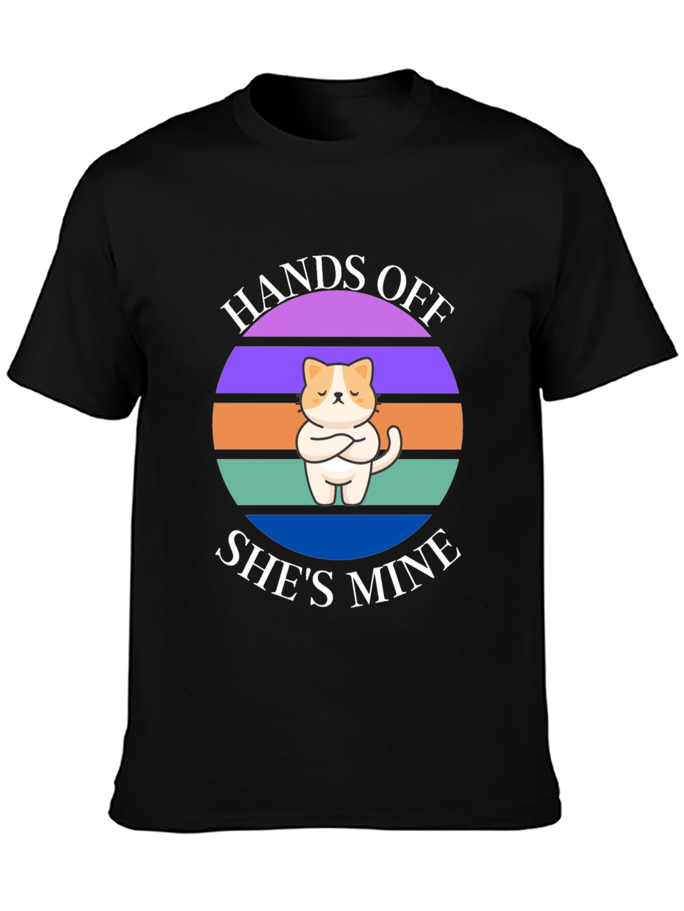 Hands Off Shes Mine T-Shirt: Cat Lover Apparel