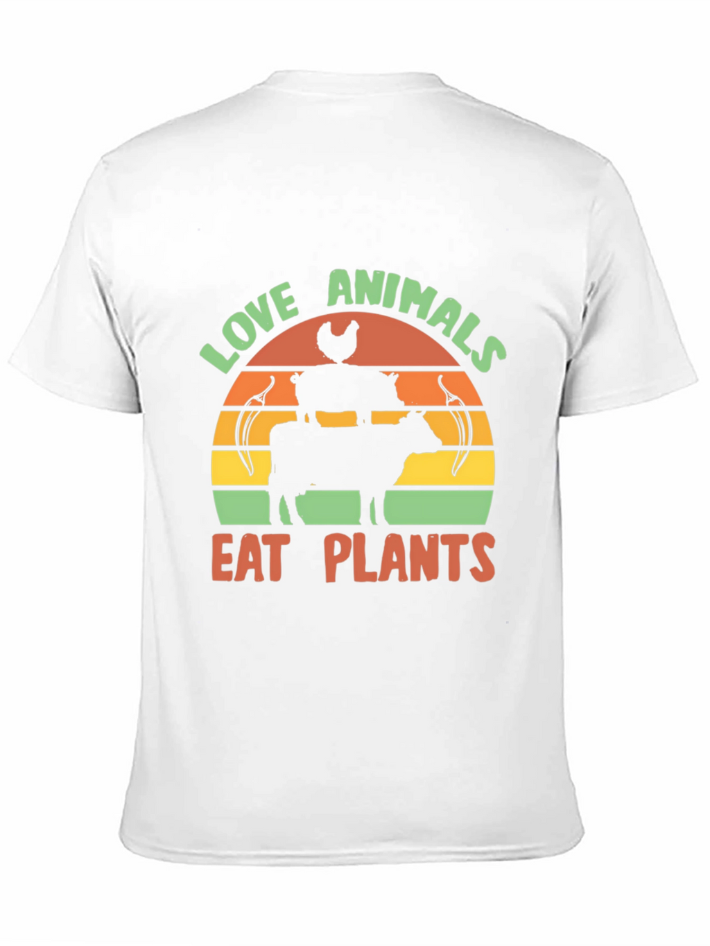 Love Animals Eat Plants Graphic Tee - Black T-Shirt