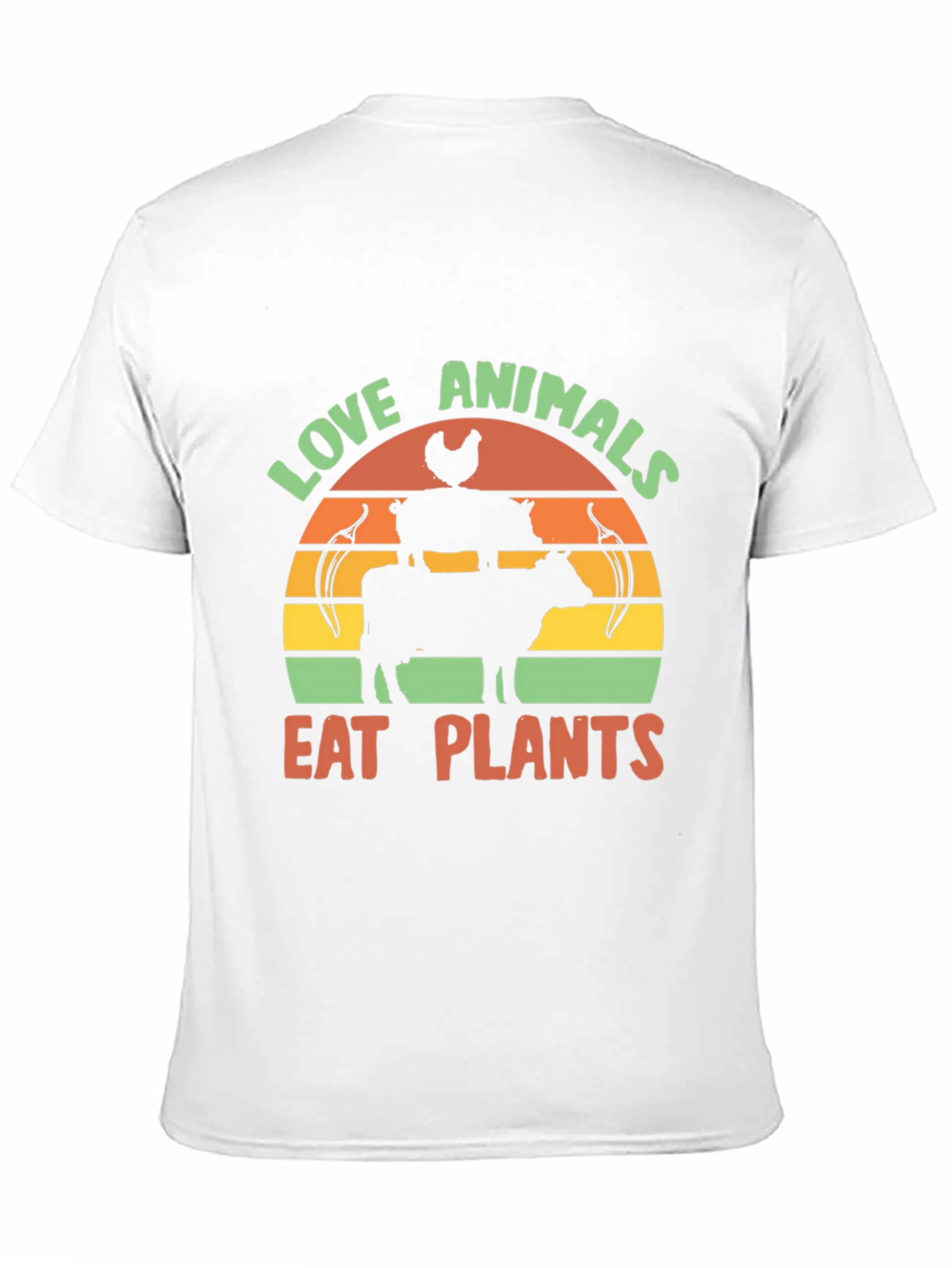 Love Animals Eat Plants Graphic Tee - Black T-Shirt