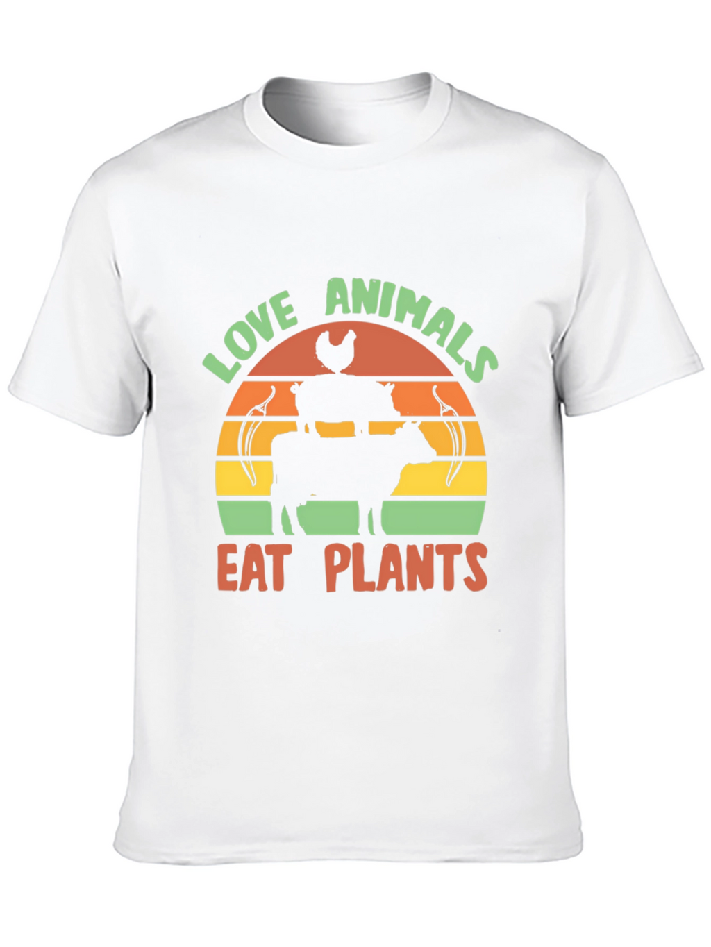 Love Animals Eat Plants Graphic Tee - Black T-Shirt