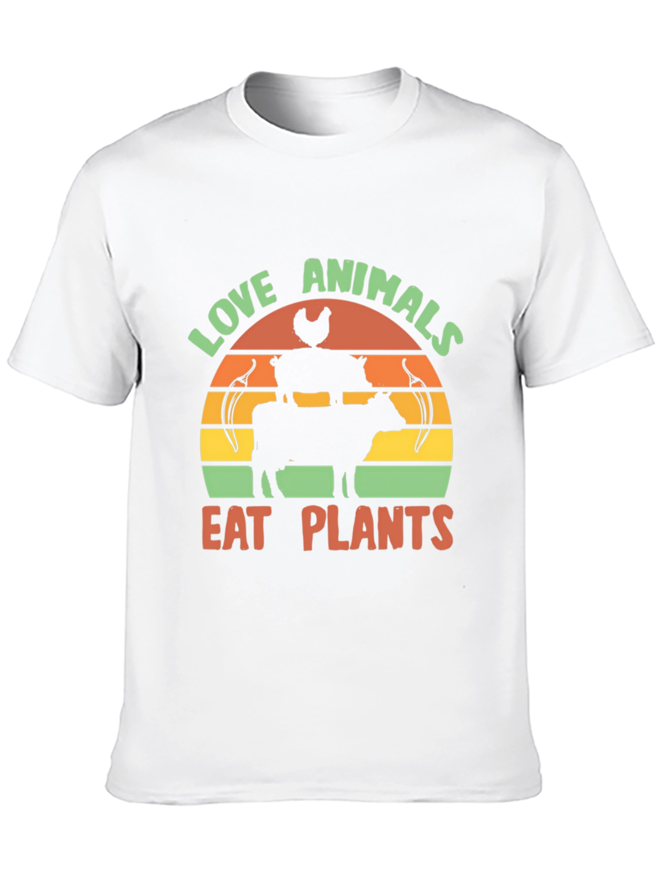 Love Animals Eat Plants Graphic Tee - Black T-Shirt