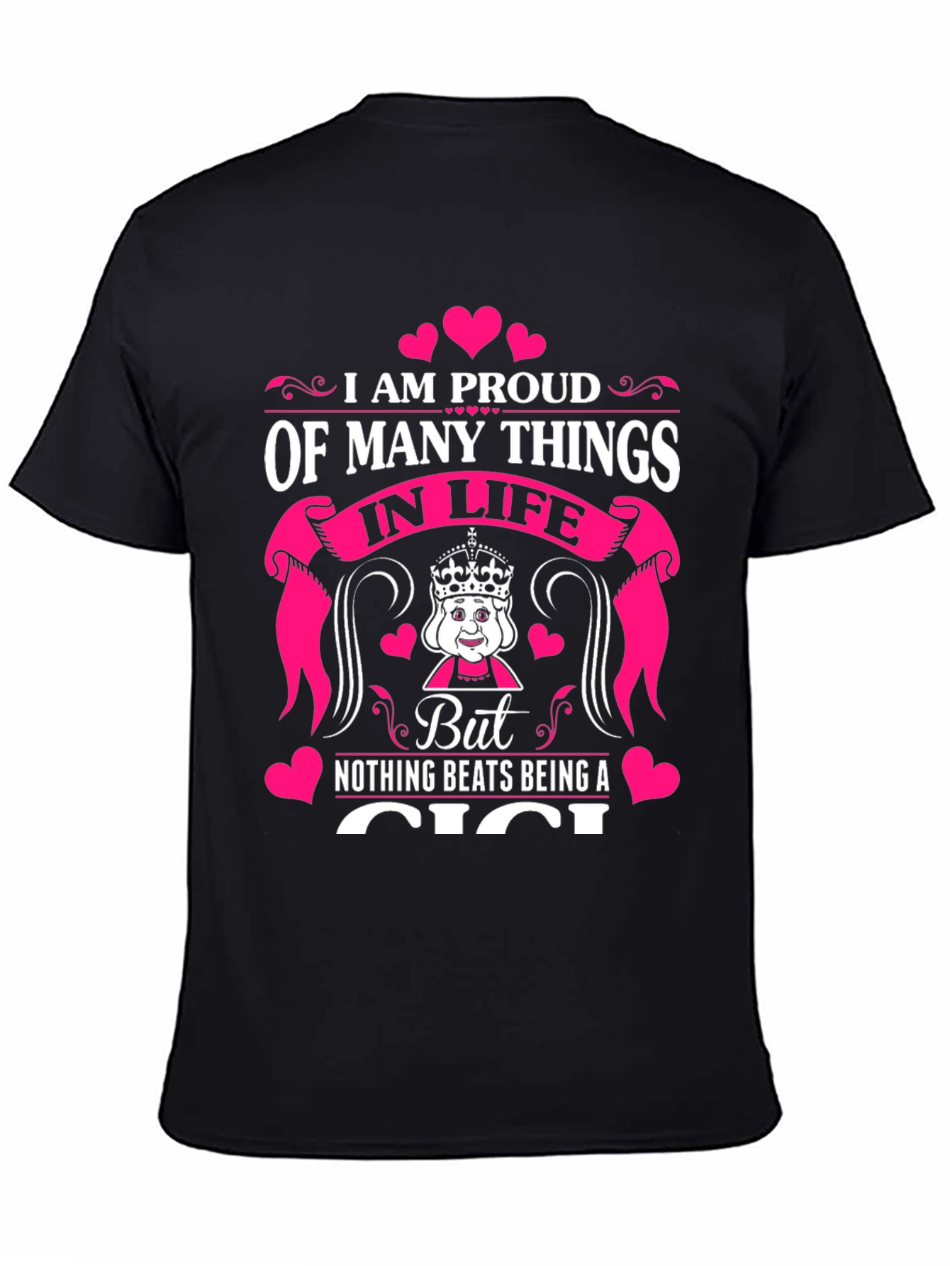 Proud Gigi Graphic T-Shirt - Black Cotton Blend