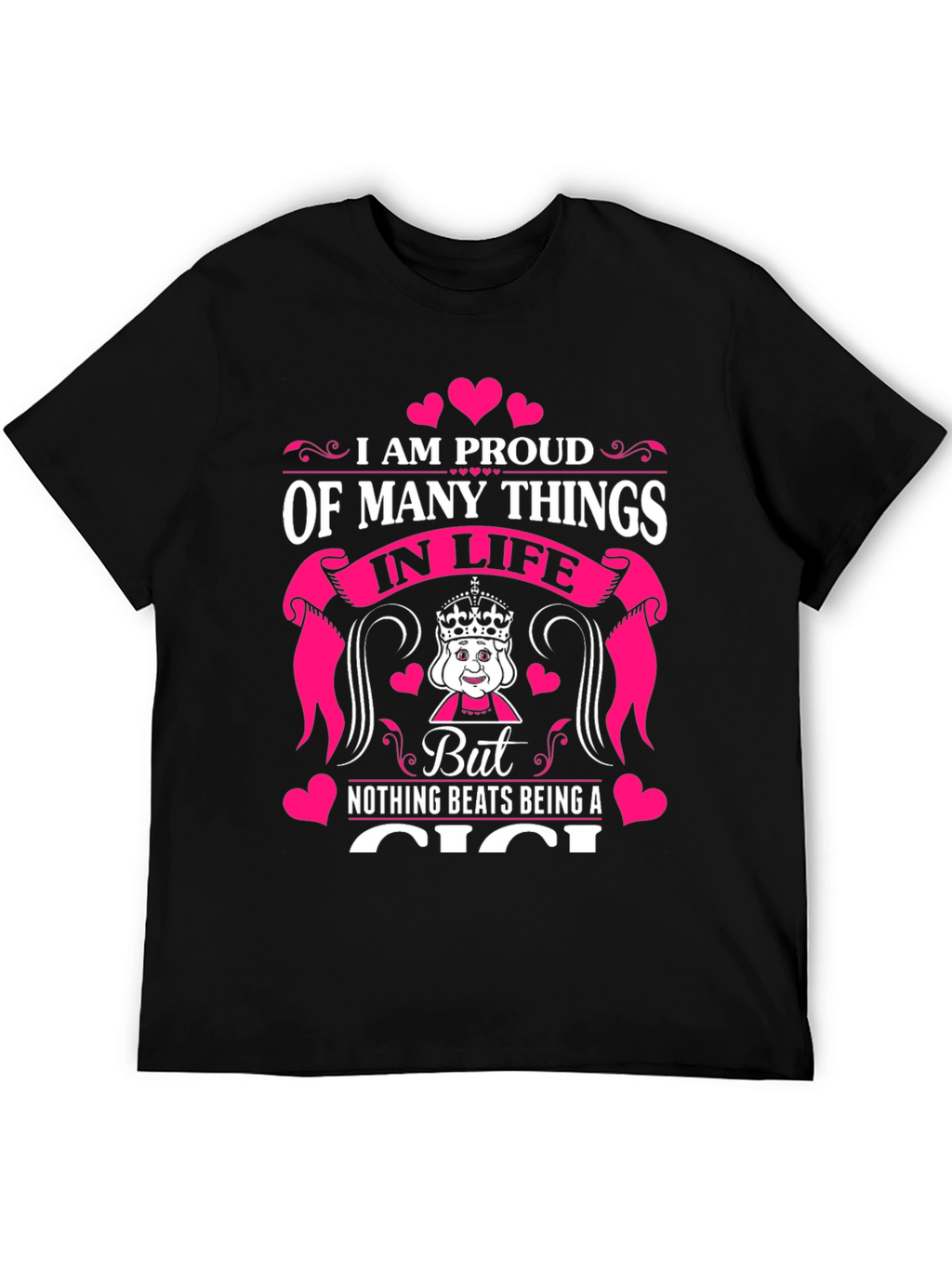 Proud Gigi Graphic T-Shirt - Black Cotton Blend