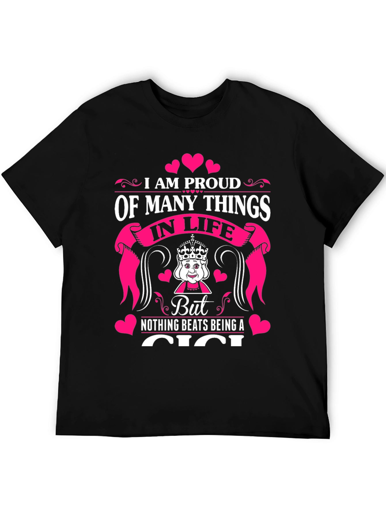 Proud Gigi Graphic T-Shirt - Black Cotton Blend