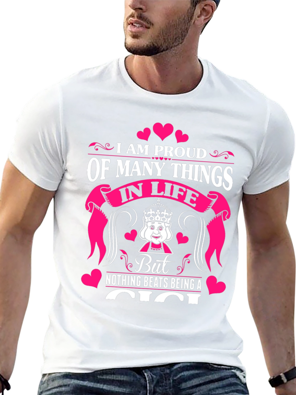 Proud Gigi Graphic T-Shirt - Black Cotton Blend