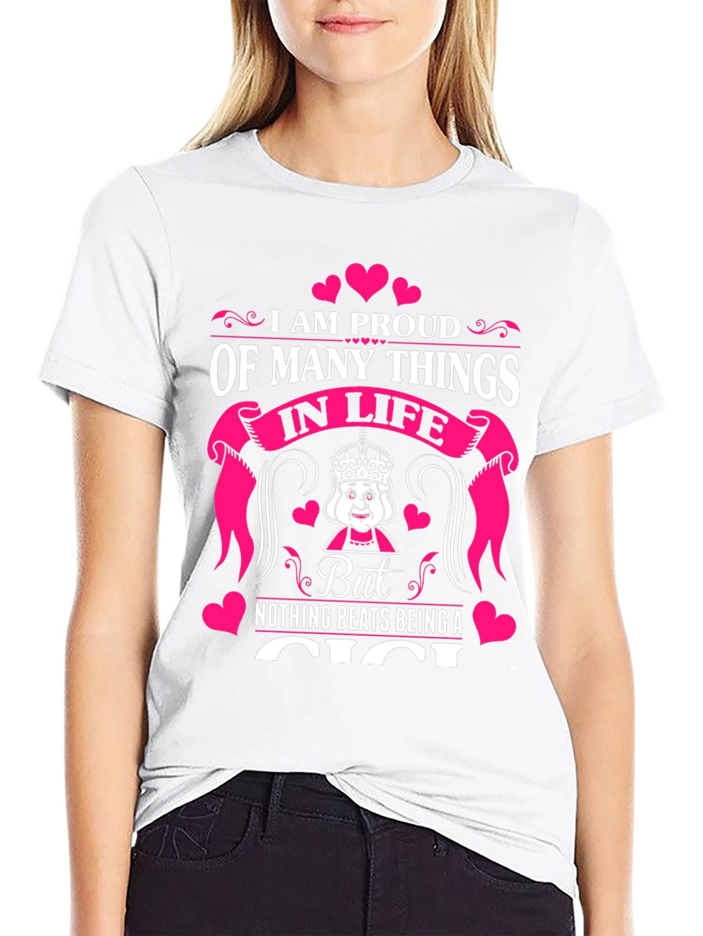 Proud Gigi Graphic T-Shirt - Black Cotton Blend