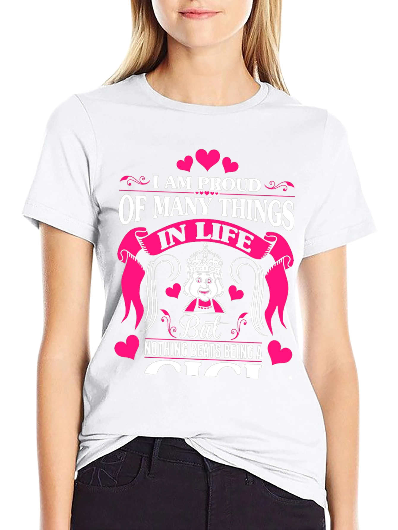 Proud Gigi Graphic T-Shirt - Black Cotton Blend