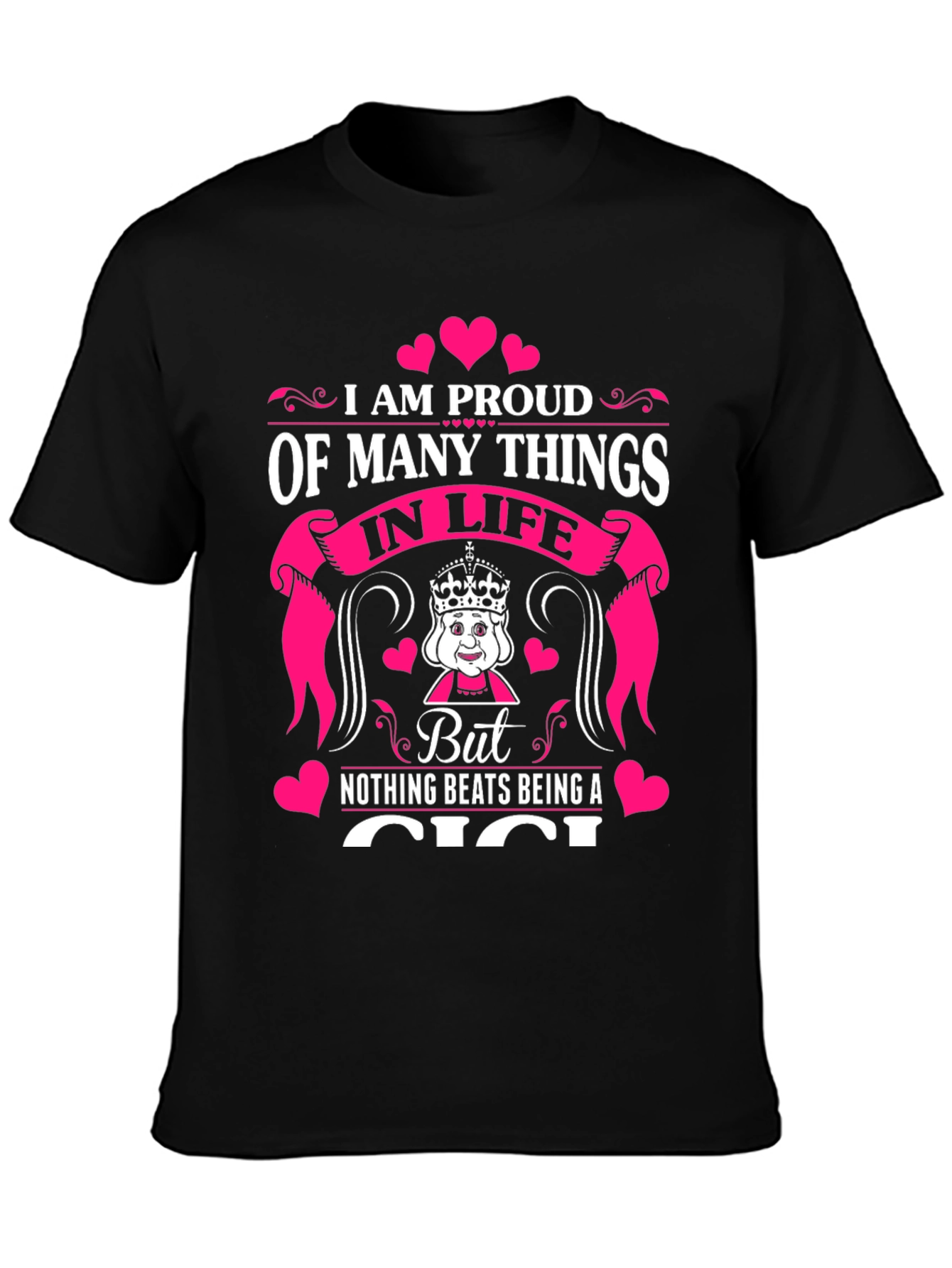 Proud Gigi Graphic T-Shirt - Black Cotton Blend