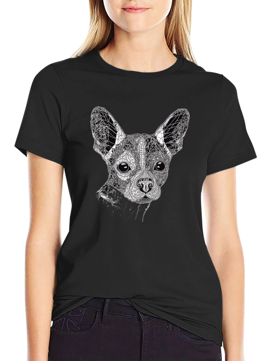 Geometric Dog Graphic Tee