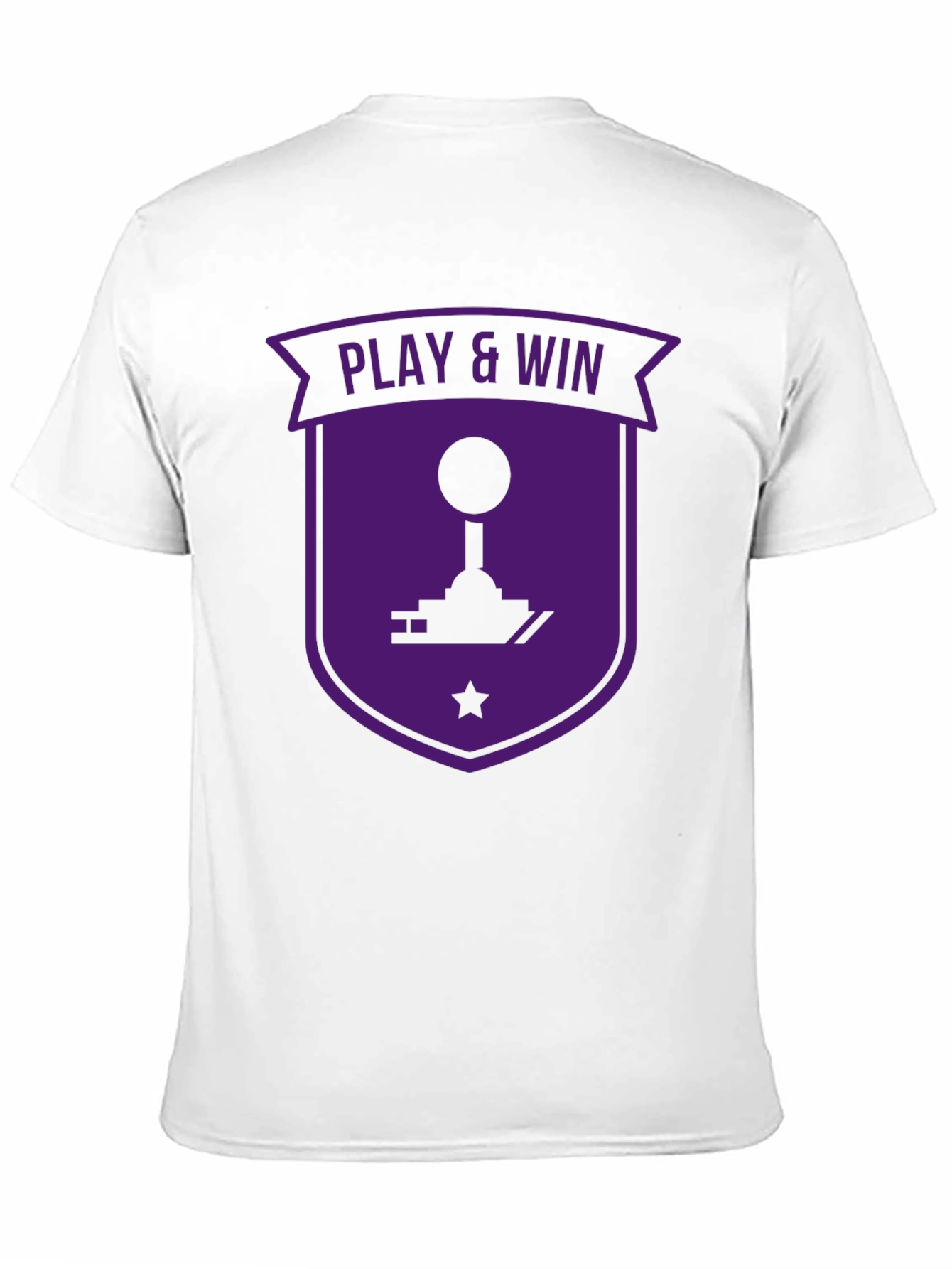 Play & Win Gaming T-Shirt - Black Purple Retro