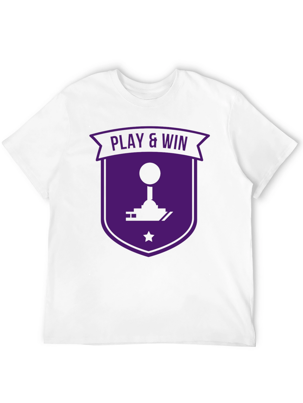 Play & Win Gaming T-Shirt - Black Purple Retro