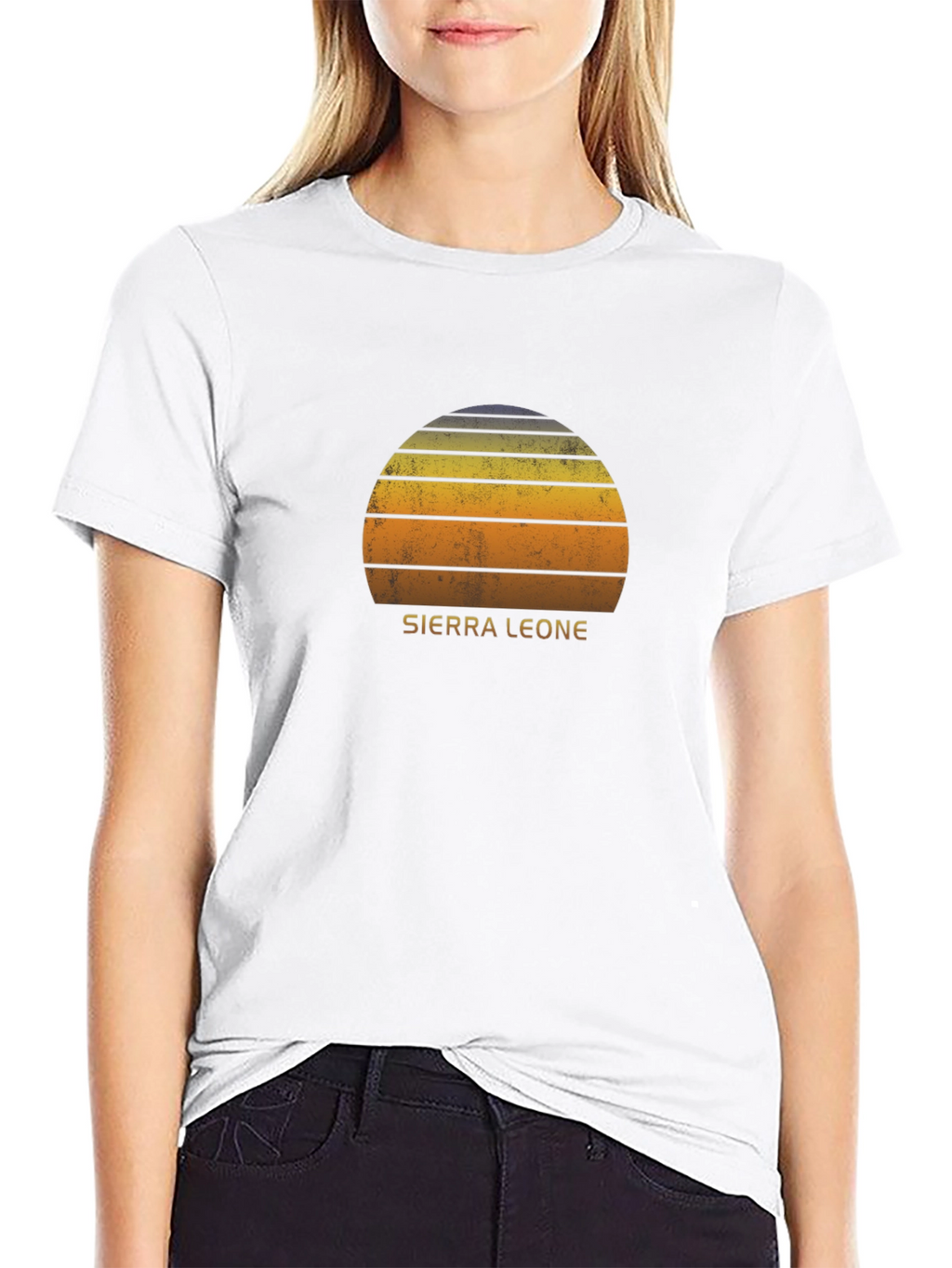 Sierra Leone Sunset T-Shirt - Retro Style
