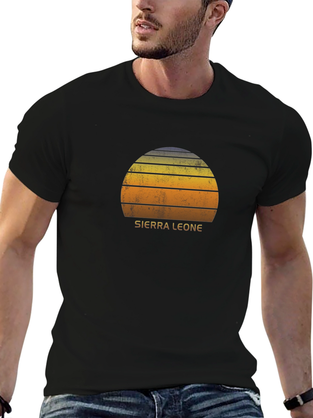 Sierra Leone Sunset T-Shirt - Retro Style