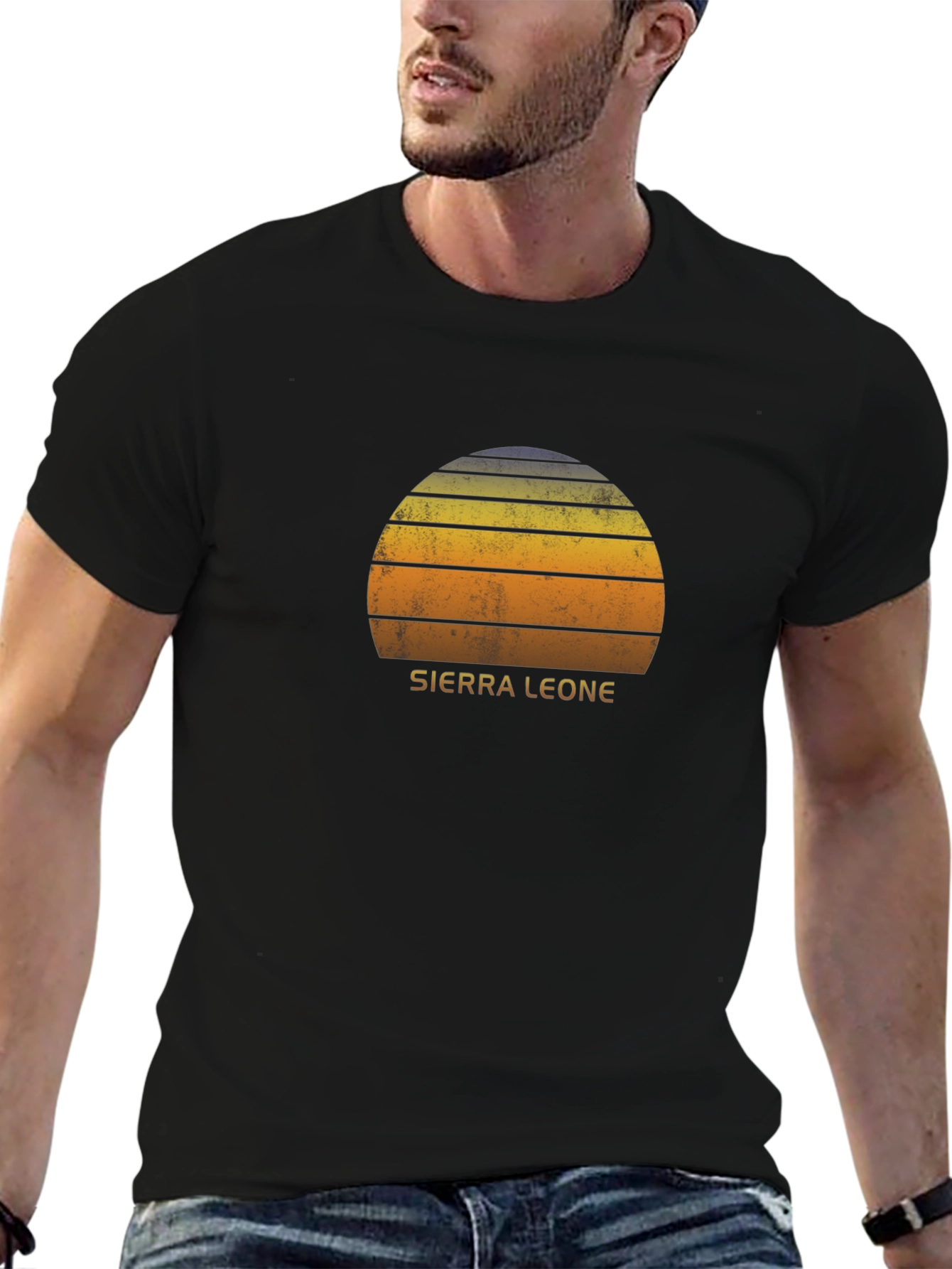Sierra Leone Sunset T-Shirt - Retro Style