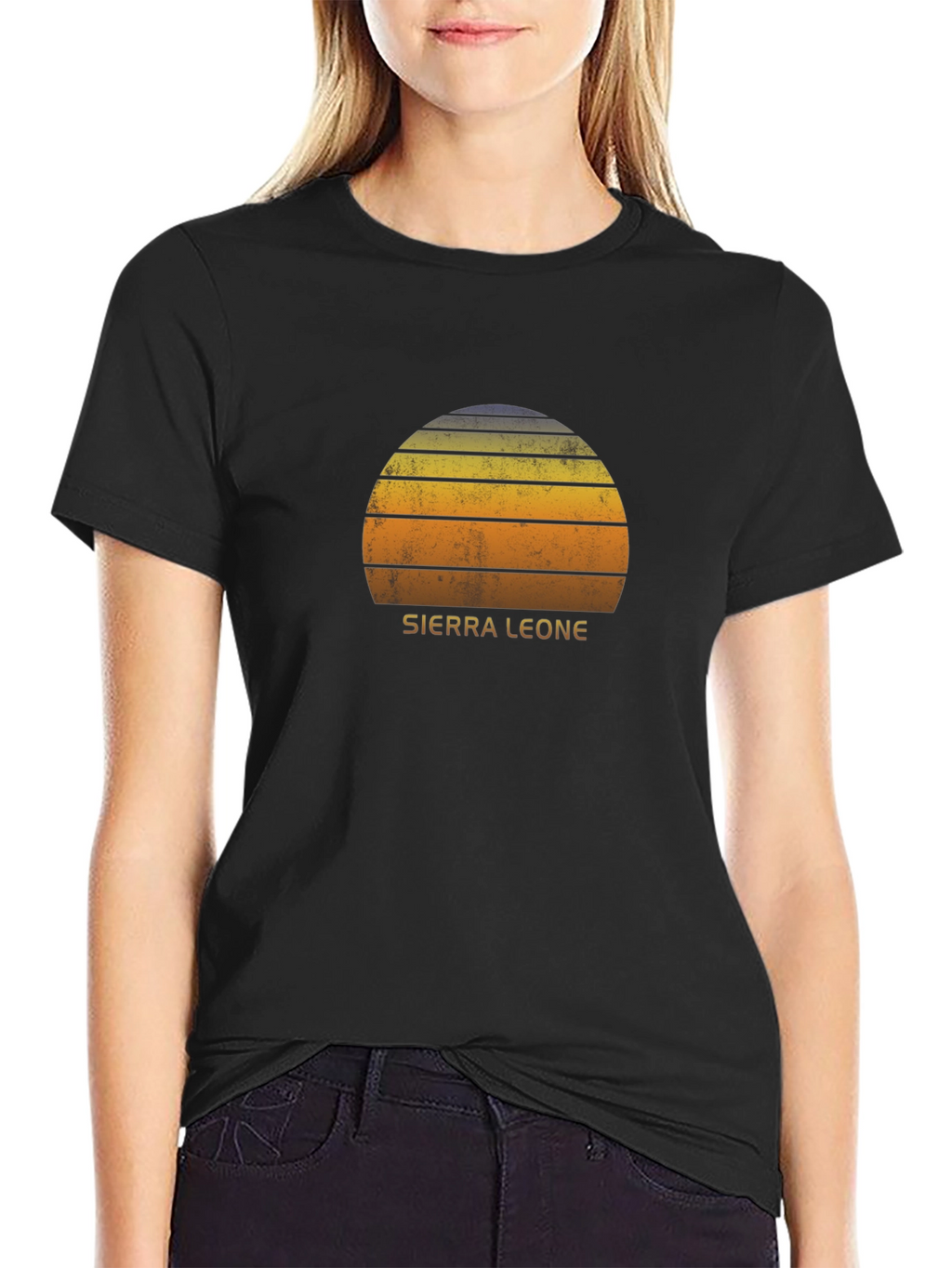 Sierra Leone Sunset T-Shirt - Retro Style