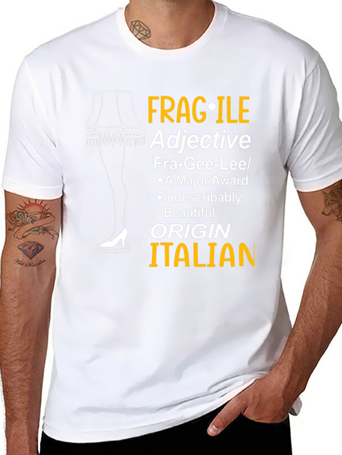 Fragile Adjective Leg Lamp Funny T-Shirt