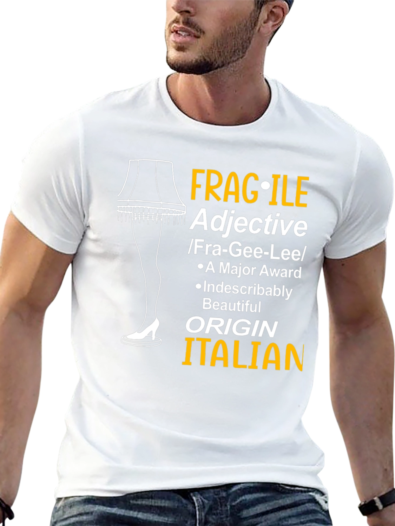 Fragile Adjective Leg Lamp Funny T-Shirt