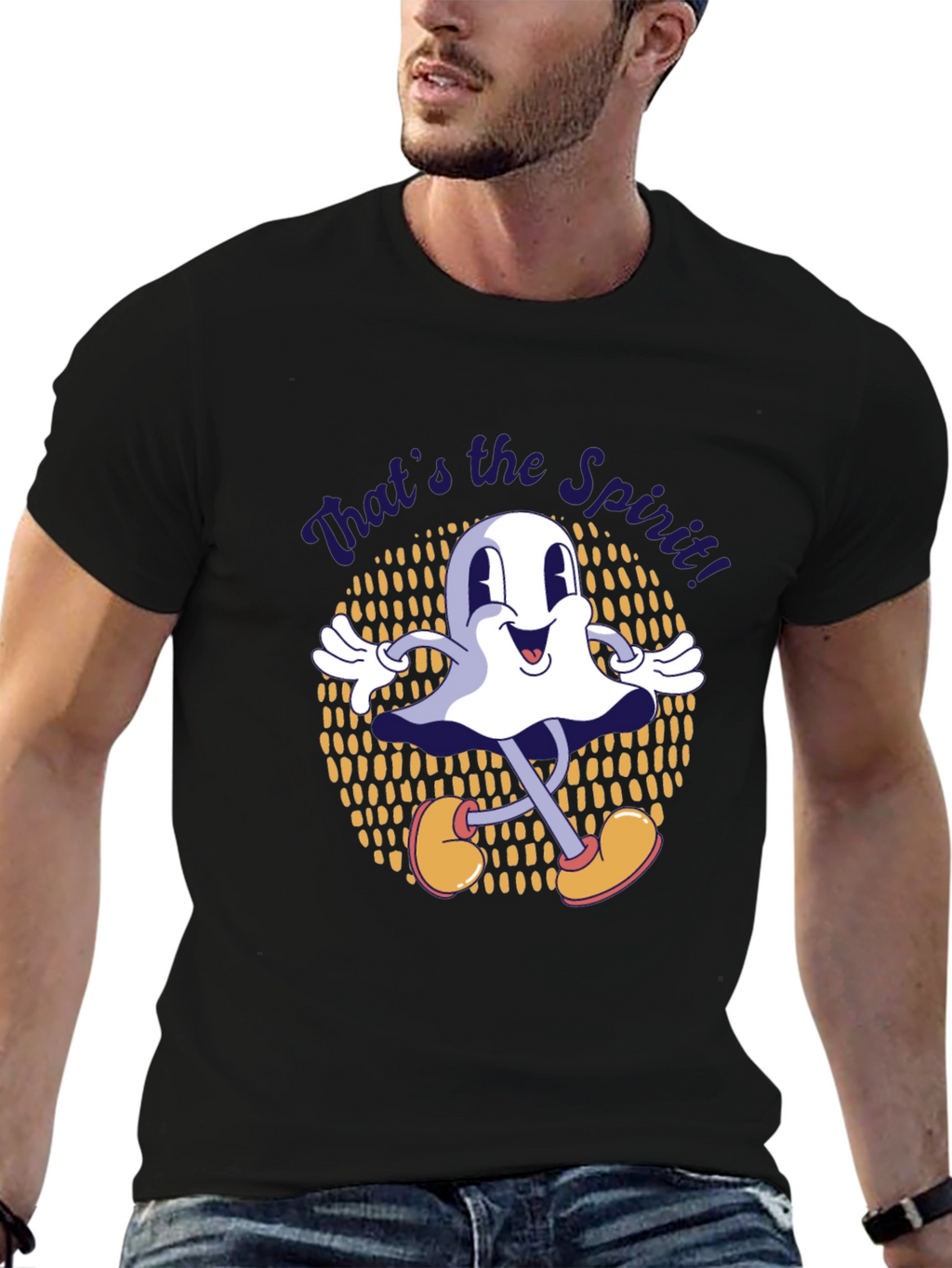 Retro Cartoon Ghost T-Shirt - Thats the Spirit!