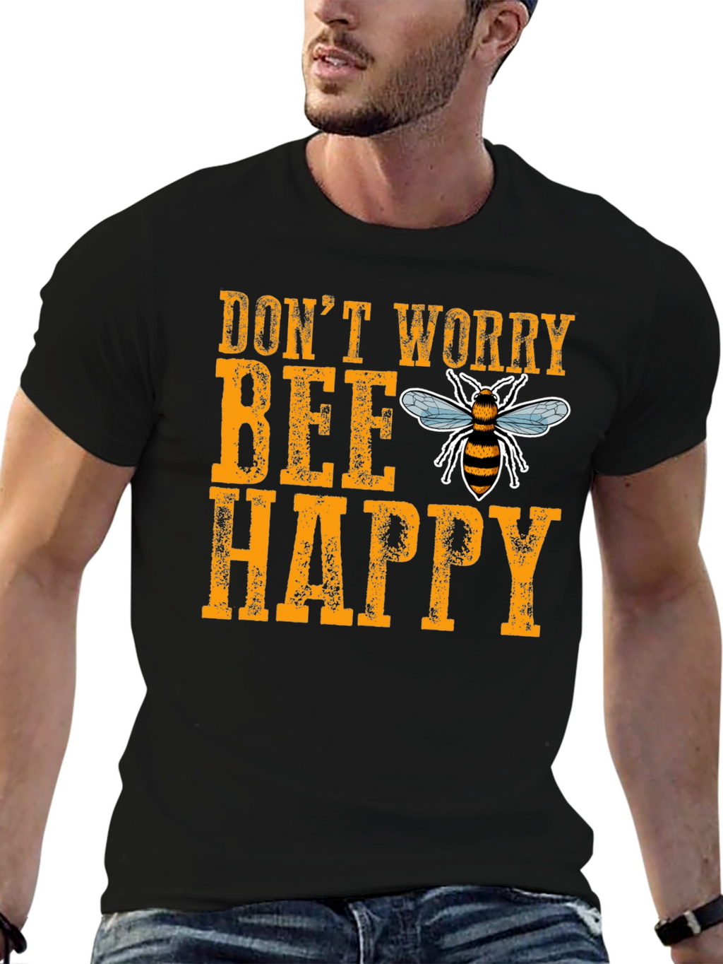 Dont Worry Bee Happy Graphic Tee