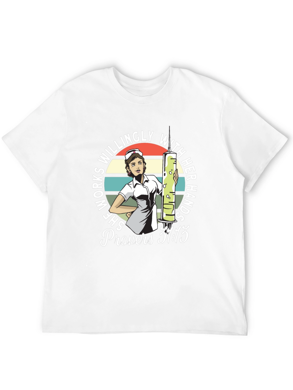Nurse Proverbs 31:13 Graphic T-Shirt