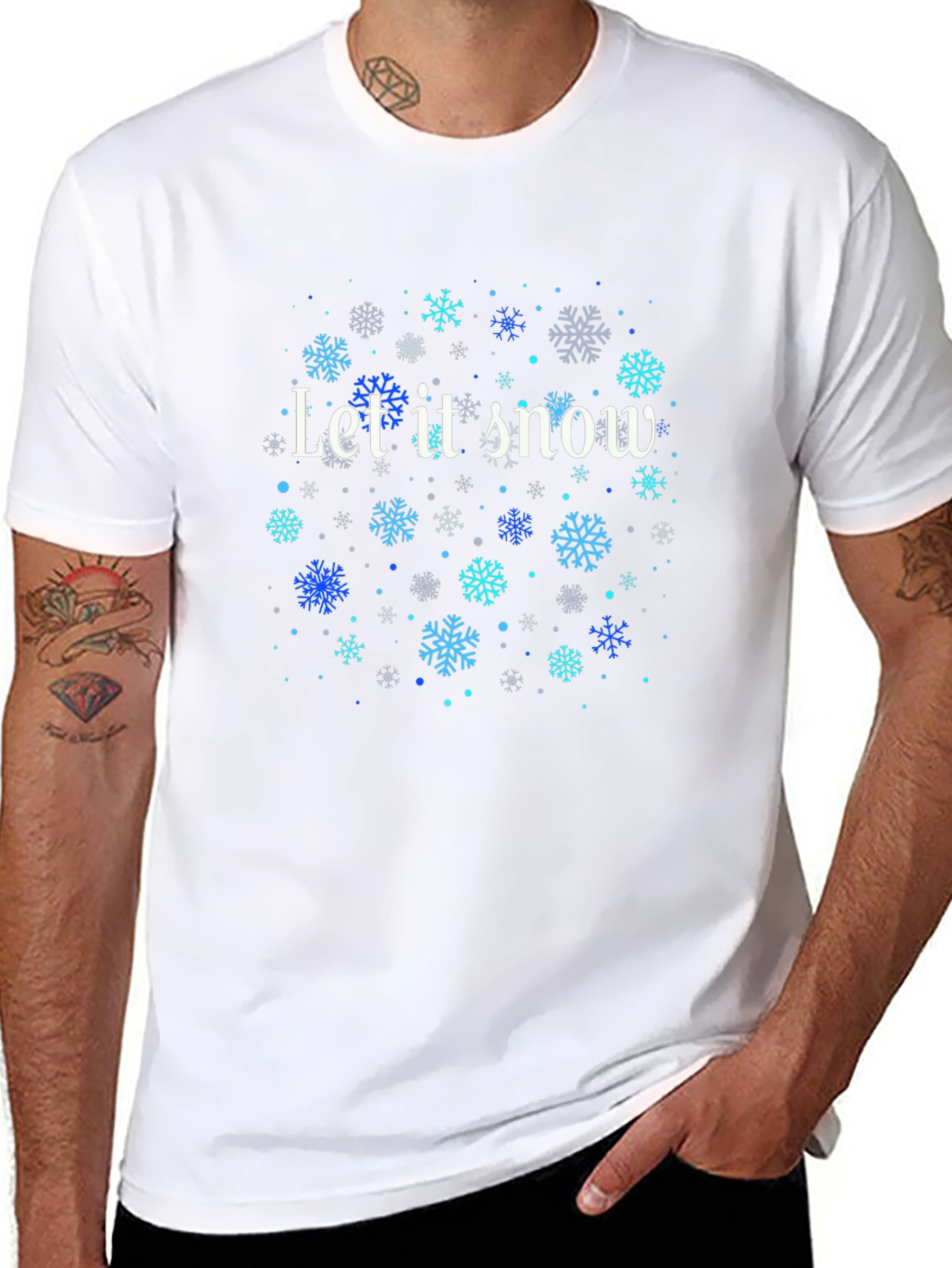 Let it Snow Snowflake Graphic Tee - Holiday Style