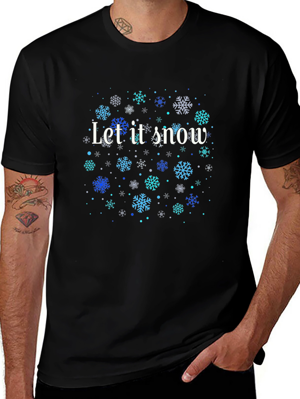 Let it Snow Snowflake Graphic Tee - Holiday Style