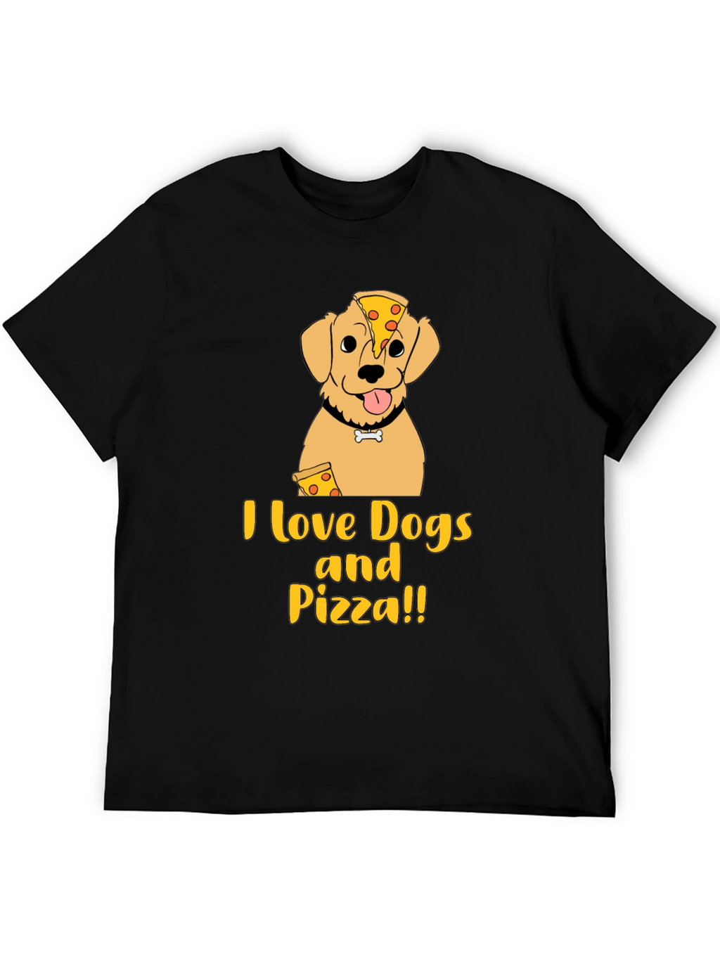 I Love Dogs and Pizza Graphic T-Shirt