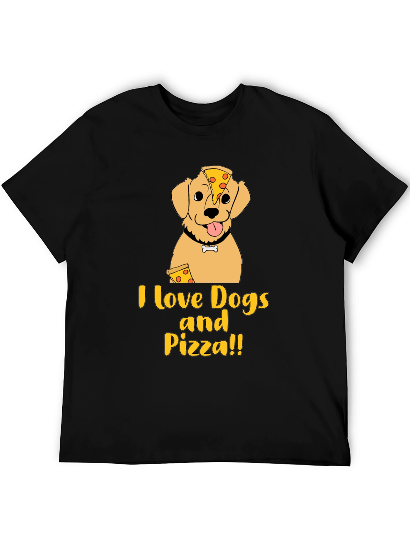 I Love Dogs and Pizza Graphic T-Shirt
