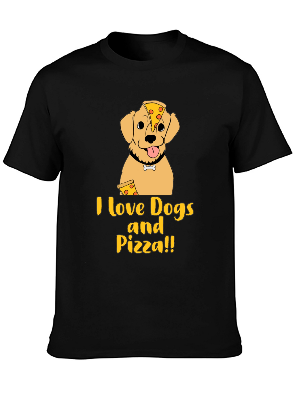 I Love Dogs and Pizza Graphic T-Shirt