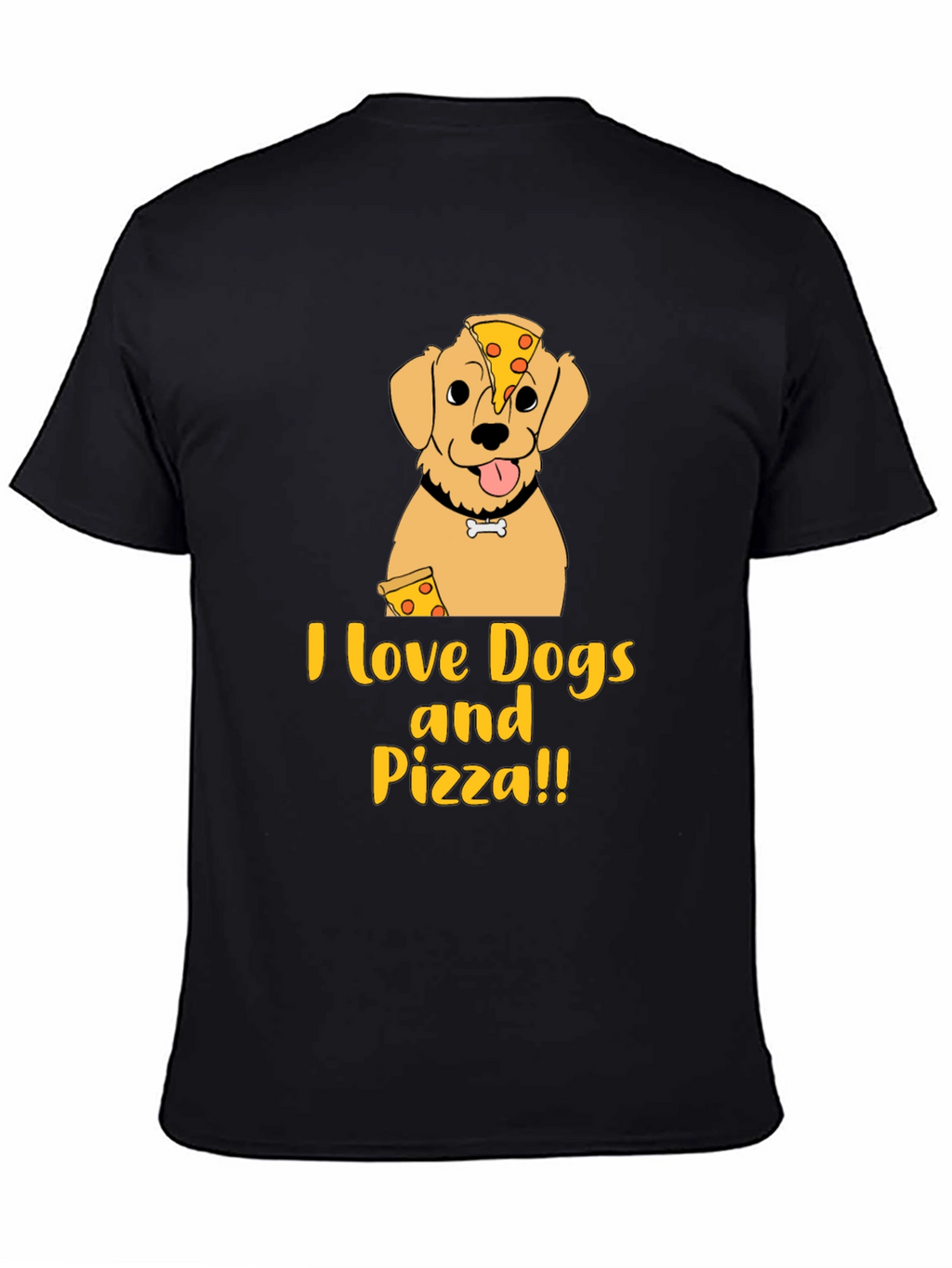 I Love Dogs and Pizza Graphic T-Shirt