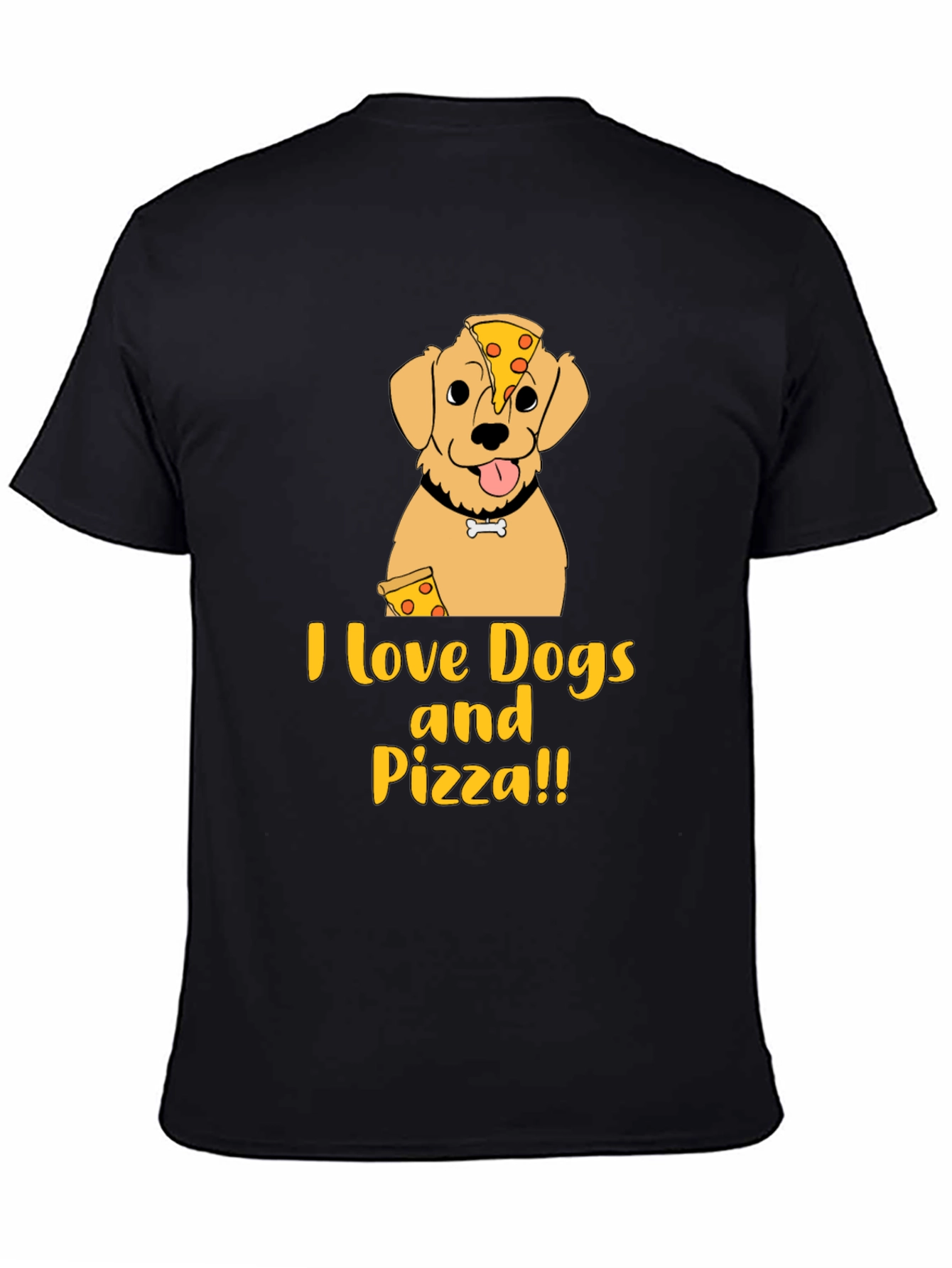 I Love Dogs and Pizza Graphic T-Shirt