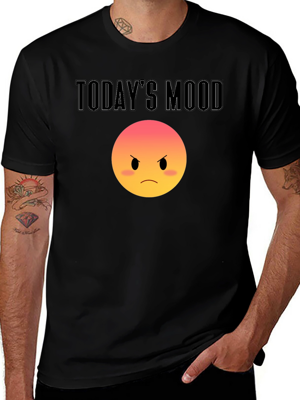 Todays Mood Grumpy Emoji T-Shirt