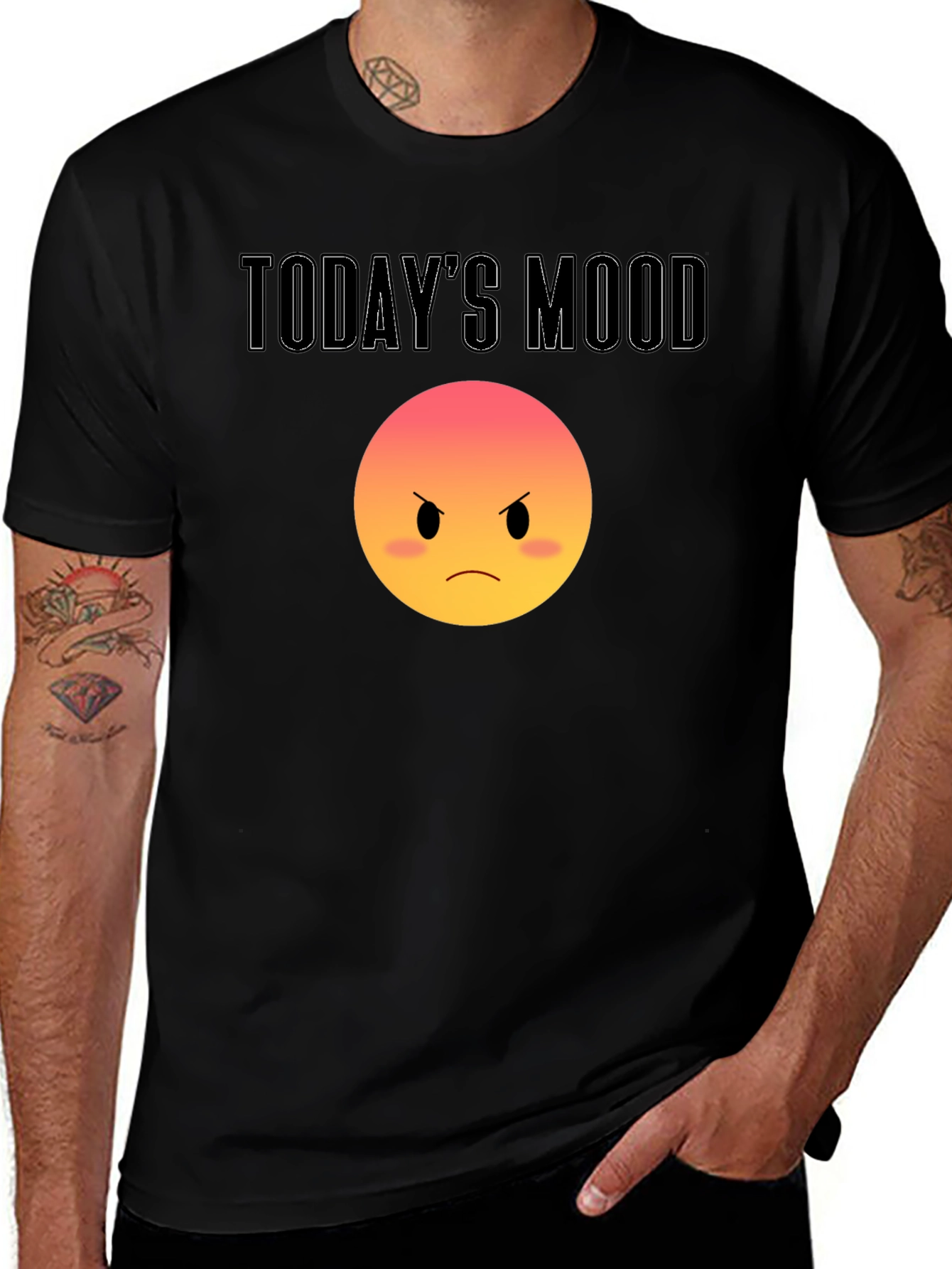 Todays Mood Grumpy Emoji T-Shirt